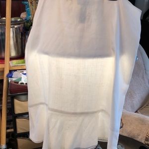 Very cute white skirt with black stitching